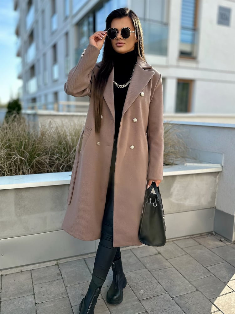 PŁASZCZ IGROSSO CIEMNOBEŻOWY