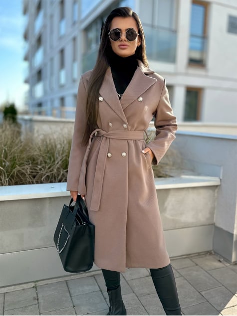 PŁASZCZ IGROSSO CIEMNOBEŻOWY