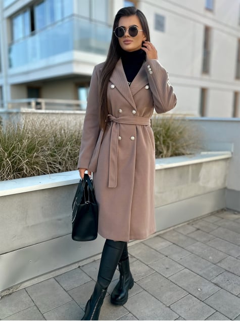 PŁASZCZ IGROSSO CIEMNOBEŻOWY