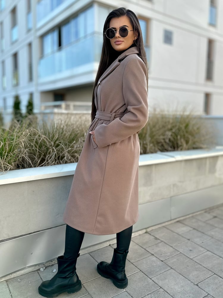 PŁASZCZ IGROSSO CIEMNOBEŻOWY