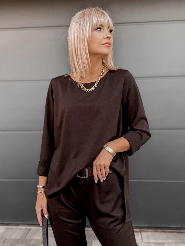 KOMPLET ARLENA BRĄZOWY