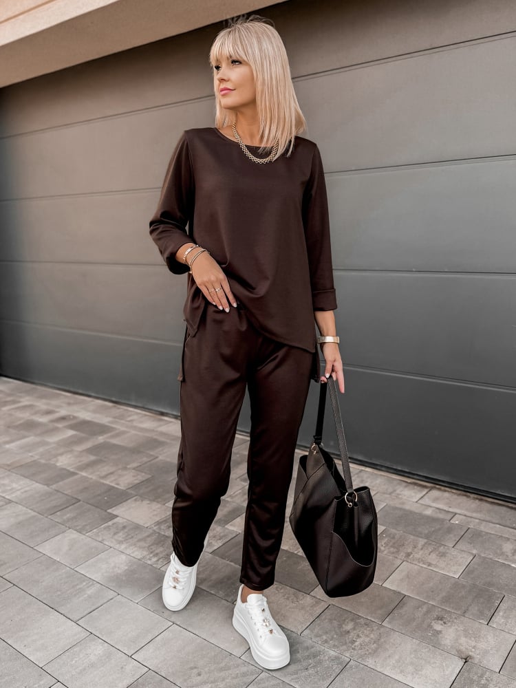 KOMPLET ARLENA BRĄZOWY