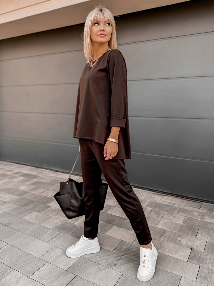 KOMPLET ARLENA BRĄZOWY