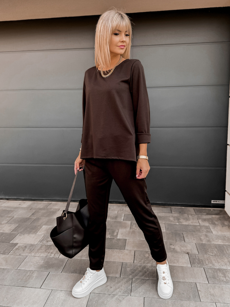 KOMPLET ARLENA BRĄZOWY