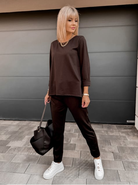 KOMPLET ARLENA BRĄZOWY