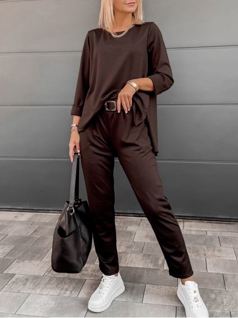 KOMPLET ARLENA BRĄZOWY