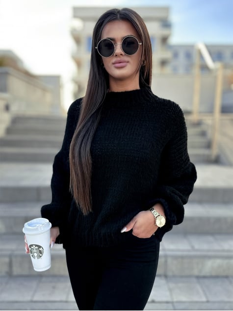 SWETER CANOAS CZARNY