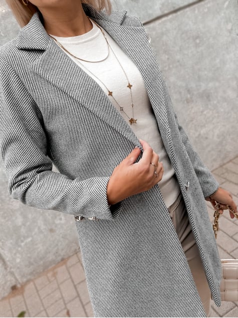 PŁASZCZ LOULE SZARY