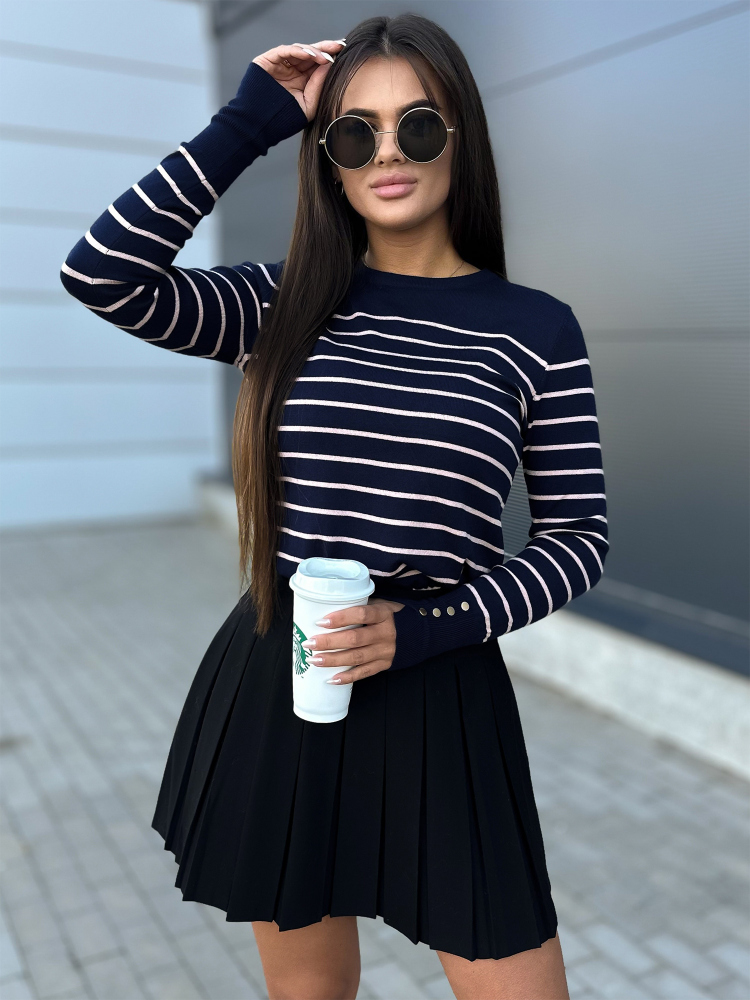 SWETER NASTIA GRANATOWY