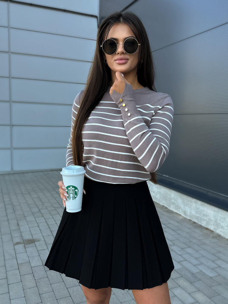 SWETER NASTIA CIEMNOBEŻOWY