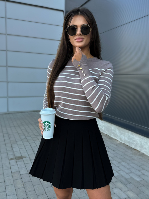 SWETER NASTIA CIEMNOBEŻOWY