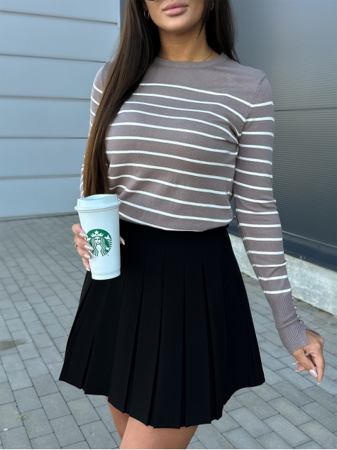 SWETER NASTIA CIEMNOBEŻOWY