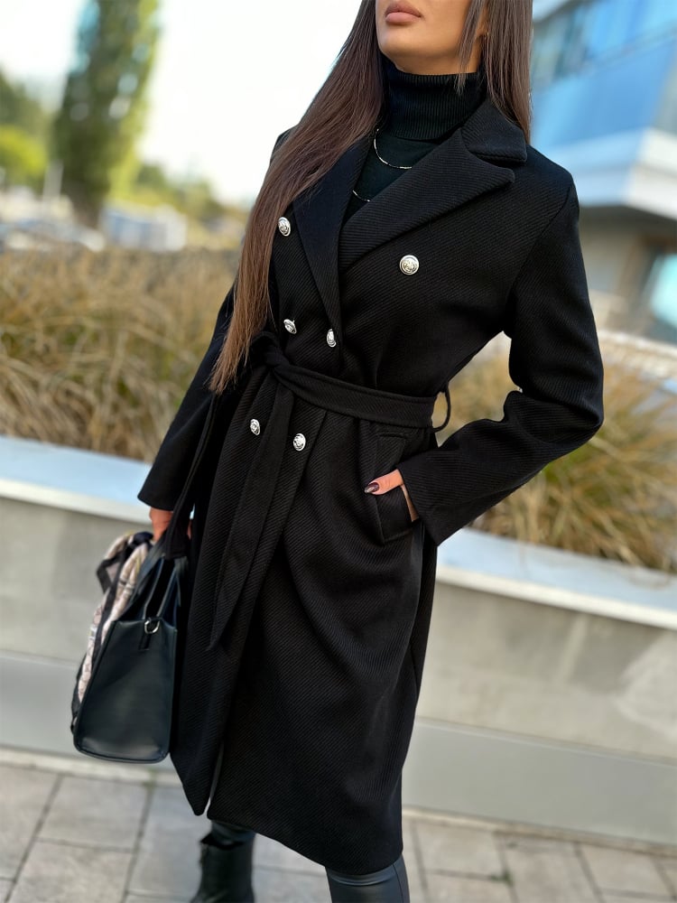 PŁASZCZ IGROSSO CZARNY PŁASZCZ IGROSSO CZARNY