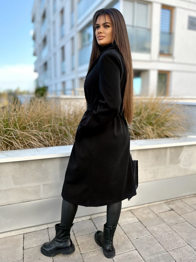 PŁASZCZ IGROSSO CZARNY PŁASZCZ IGROSSO CZARNY