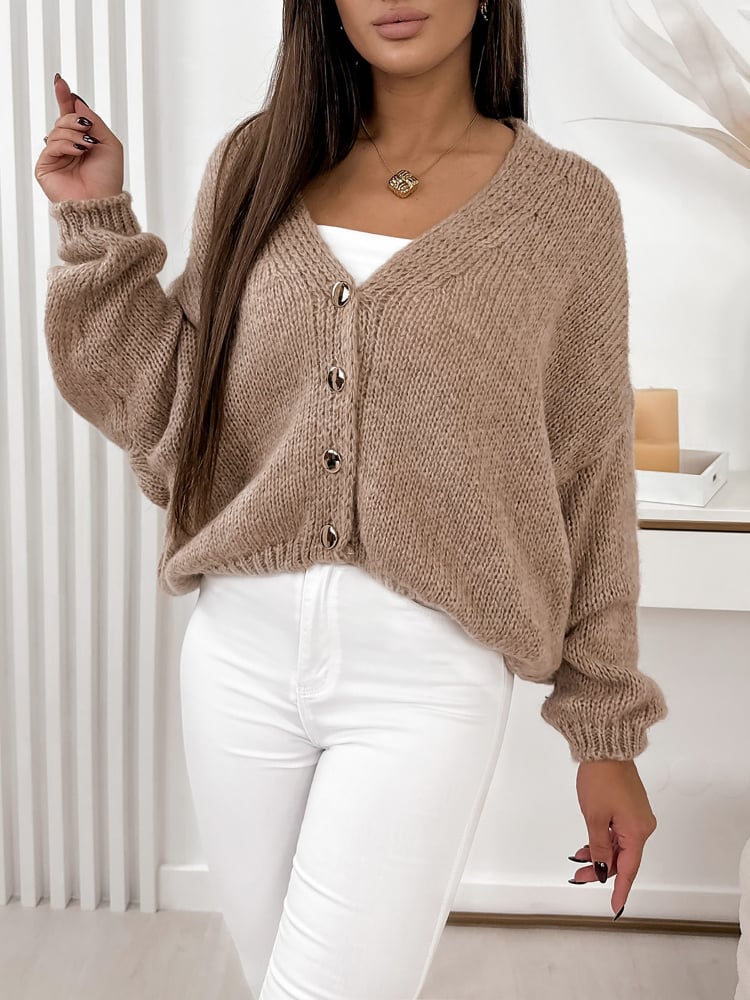 SWETER COSTANZA BRĄZOWY