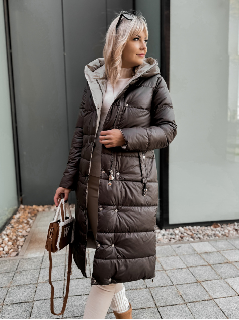 KURTKA DWUSTRONNA DALIA BRĄZOWO-BEŻOWA