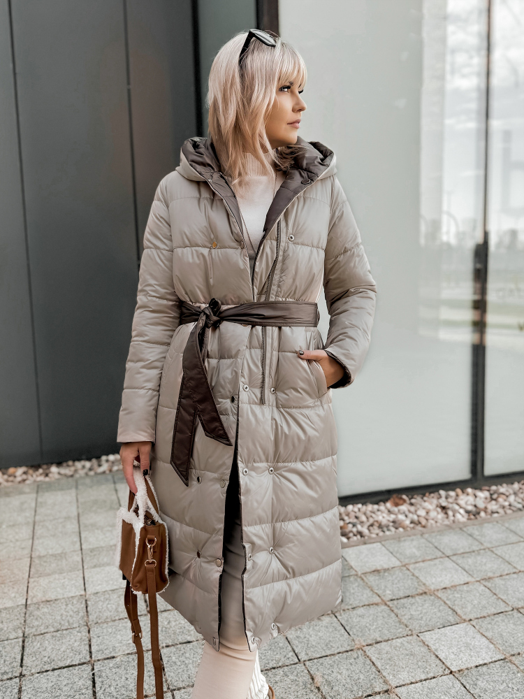 KURTKA DWUSTRONNA DALIA BRĄZOWO-BEŻOWA