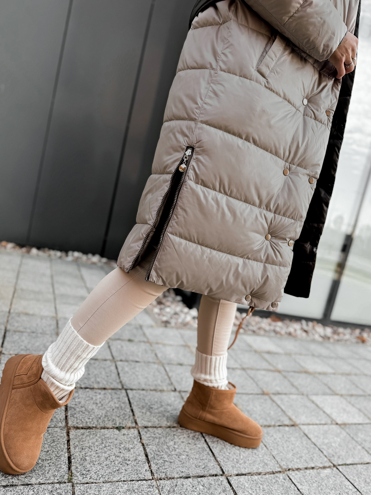 KURTKA DWUSTRONNA DALIA BRĄZOWO-BEŻOWA