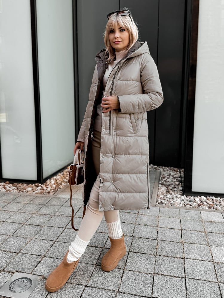 KURTKA DWUSTRONNA DALIA BRĄZOWO-BEŻOWA