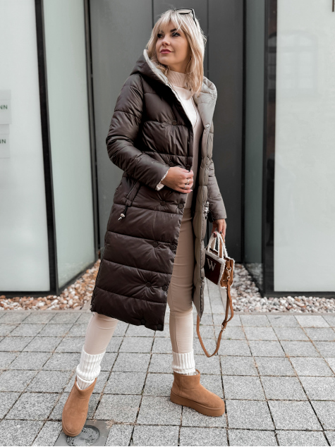 KURTKA DWUSTRONNA DALIA BRĄZOWO-BEŻOWA