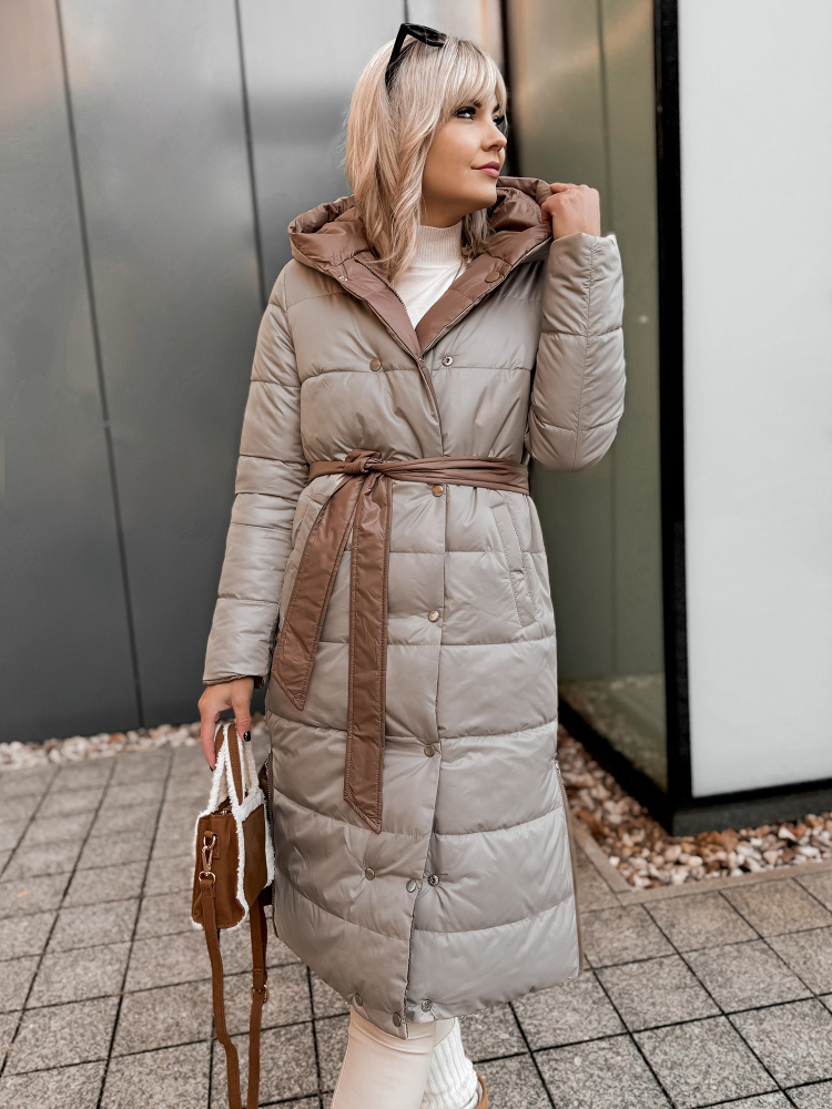 KURTKA DWUSTRONNA DALIA KARMELOWO-BEŻOWA