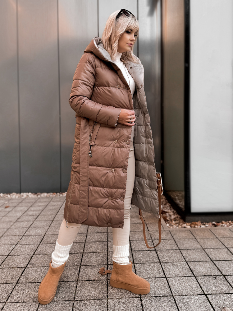 KURTKA DWUSTRONNA DALIA KARMELOWO-BEŻOWA