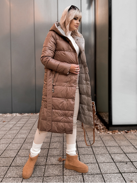 KURTKA DWUSTRONNA DALIA KARMELOWO-BEŻOWA