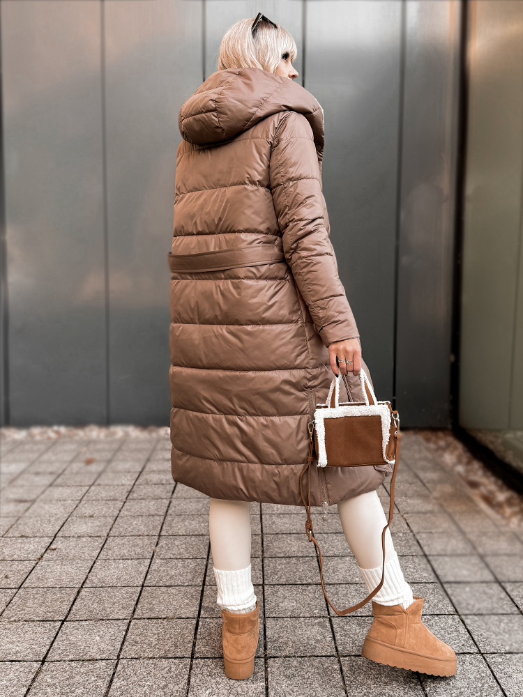 KURTKA DWUSTRONNA DALIA KARMELOWO-BEŻOWA