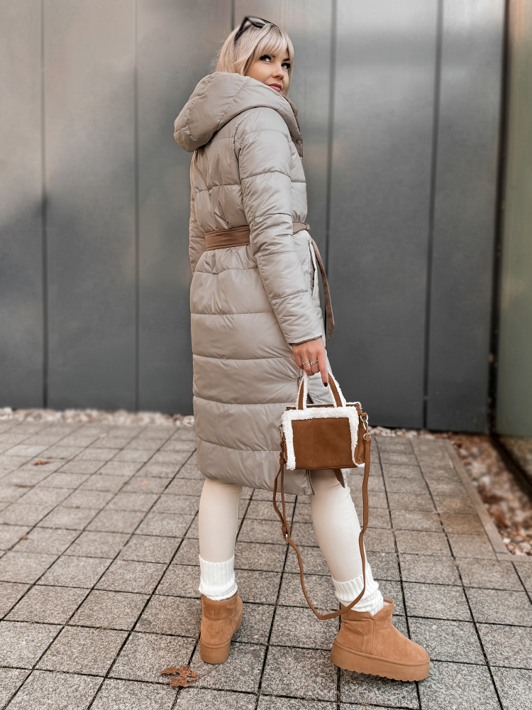 KURTKA DWUSTRONNA DALIA KARMELOWO-BEŻOWA