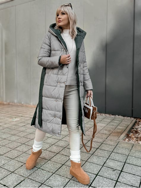 KURTKA DWUSTRONNA DALIA ZIELONO-SZARA