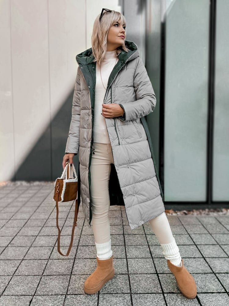 KURTKA DWUSTRONNA DALIA ZIELONO-SZARA