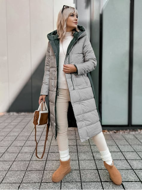 KURTKA DWUSTRONNA DALIA ZIELONO-SZARA