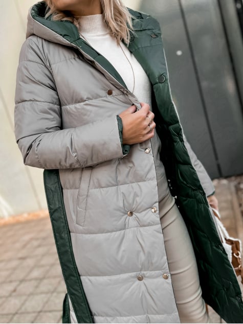 KURTKA DWUSTRONNA DALIA ZIELONO-SZARA