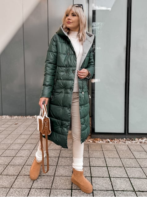 KURTKA DWUSTRONNA DALIA ZIELONO-SZARA