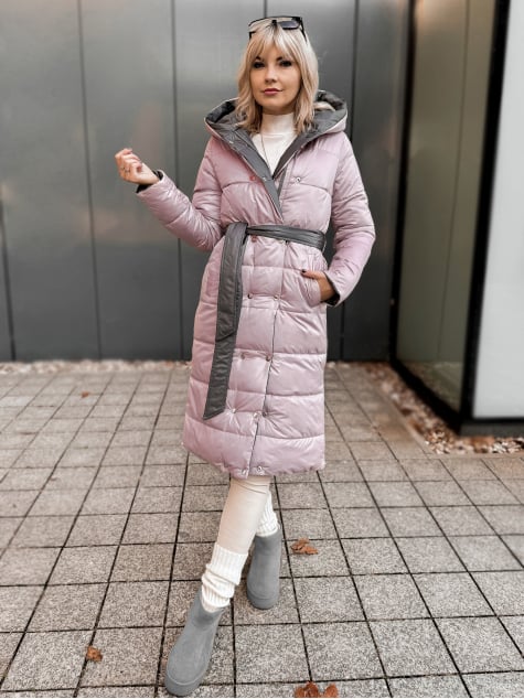 KURTKA DWUSTRONNA DALIA SZARO-RÓŻOWA