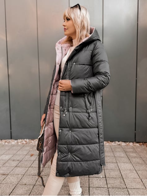 KURTKA DWUSTRONNA DALIA SZARO-RÓŻOWA