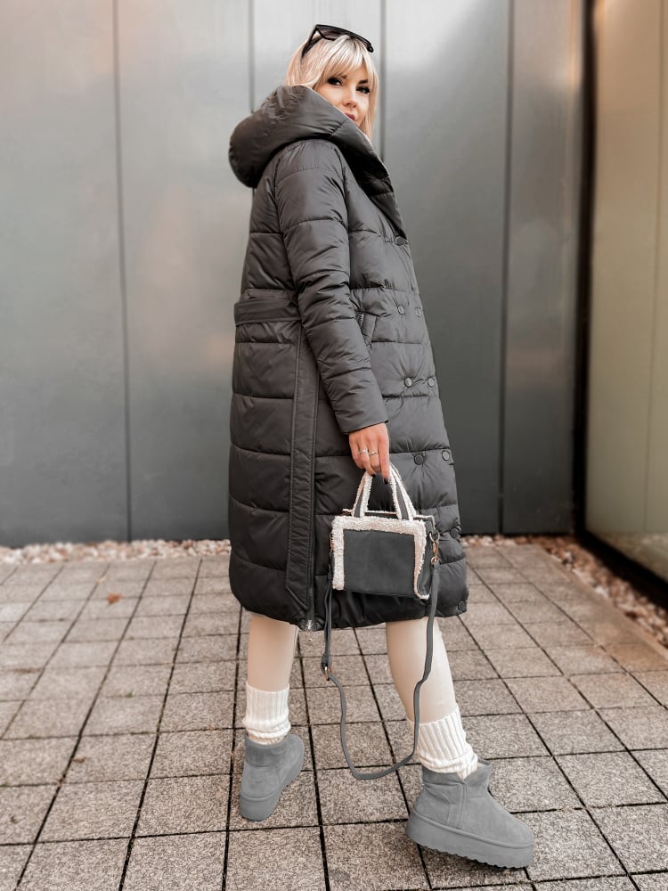 KURTKA DWUSTRONNA DALIA SZARO-RÓŻOWA