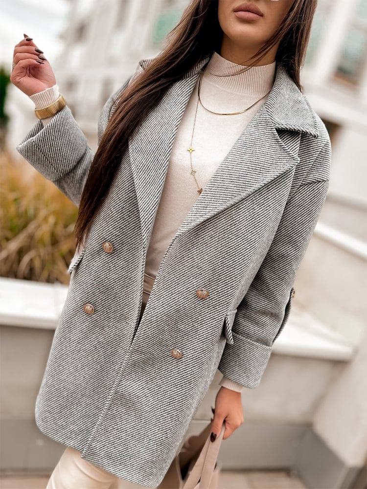 PŁASZCZ DAFNA SZARY