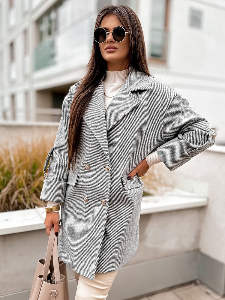 PŁASZCZ DAFNA SZARY