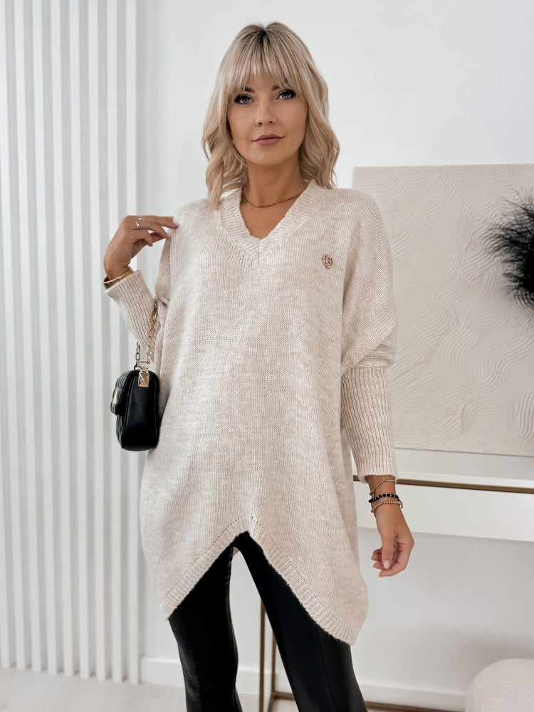 SWETER LUNES BEŻOWY