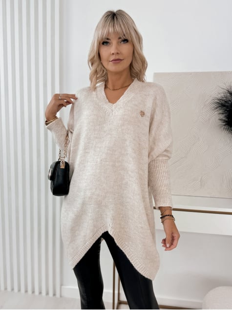 SWETER LUNES BEŻOWY