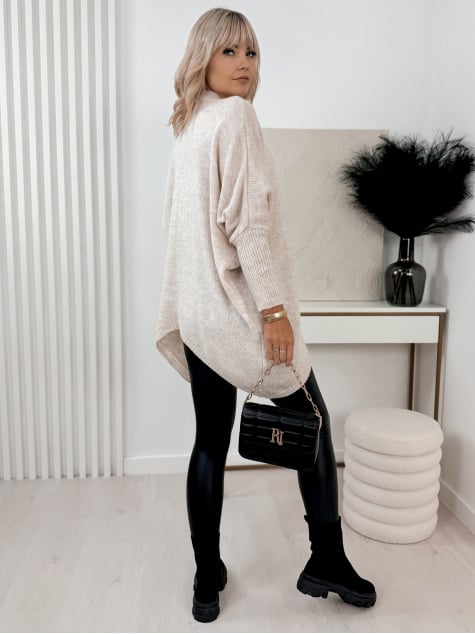 SWETER LUNES BEŻOWY