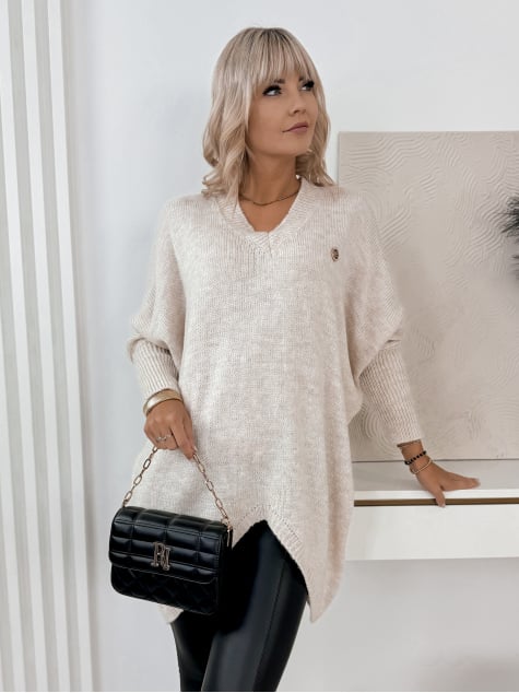 SWETER LUNES BEŻOWY