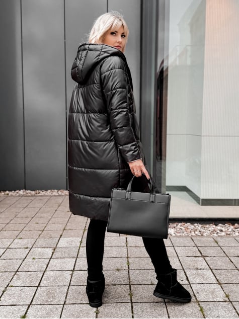 KURTKA DWUSTRONNA LUENA CZARNO - BEŻOWA