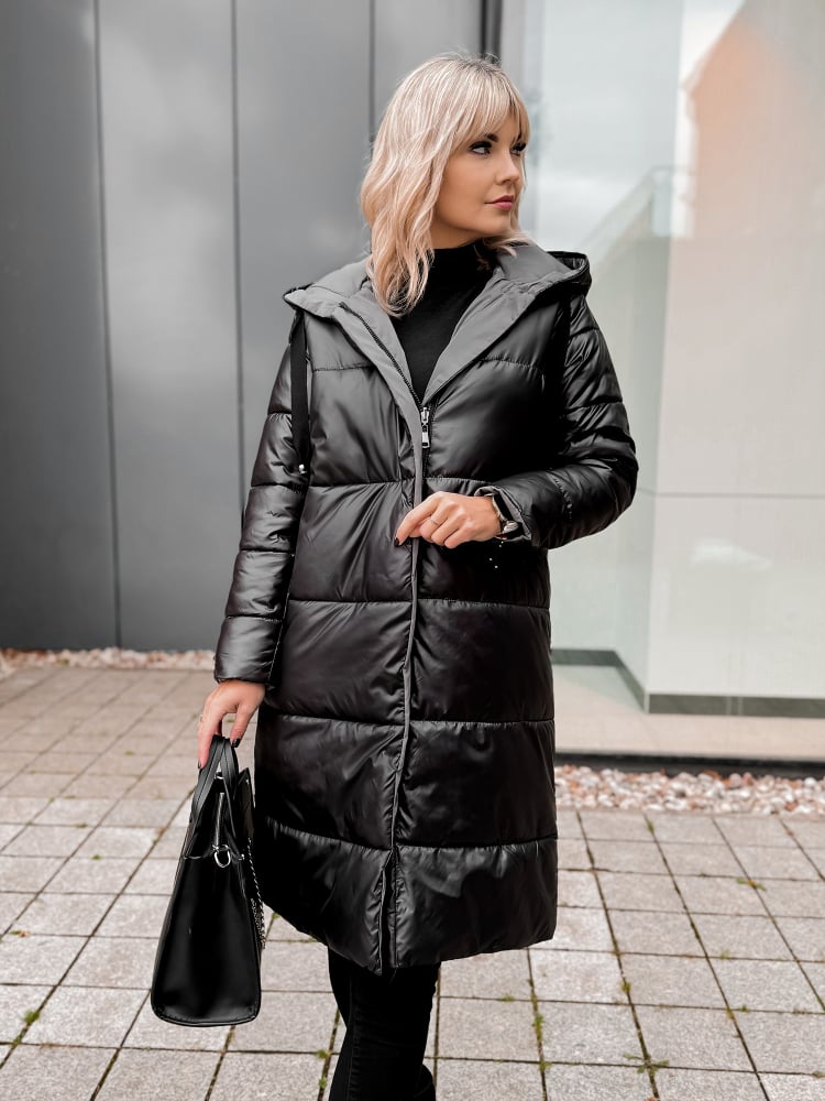 KURTKA DWUSTRONNA LUENA CZARNO - SZARA