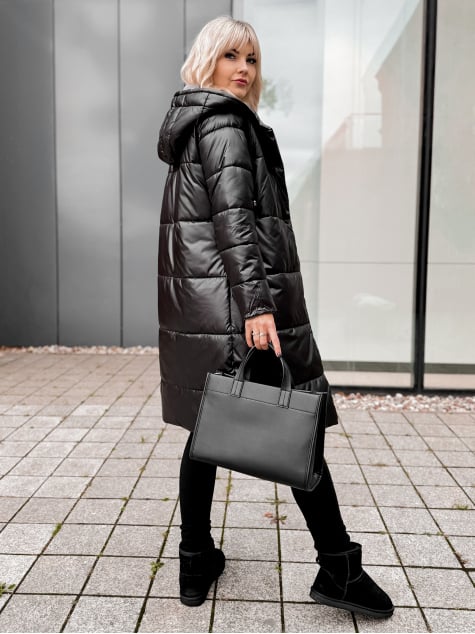 KURTKA DWUSTRONNA LUENA CZARNO - SZARA