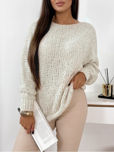 SWETER PALMIRA BEŻOWY