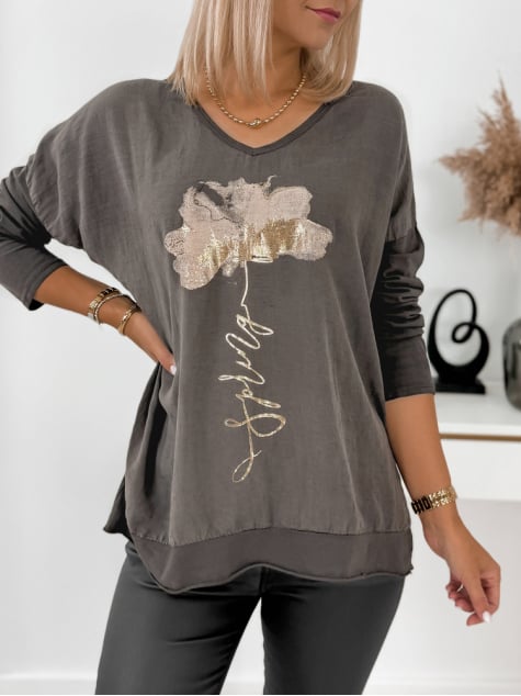 BLUZKA WARADA JASNOBRĄZOWA