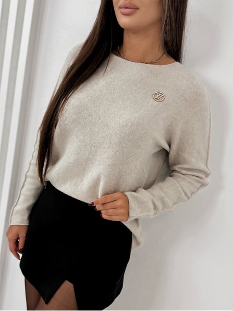 SWETER ARETA BEŻOWY