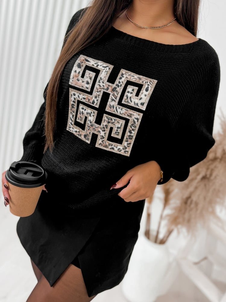 SWETER JANITSA CZARNY